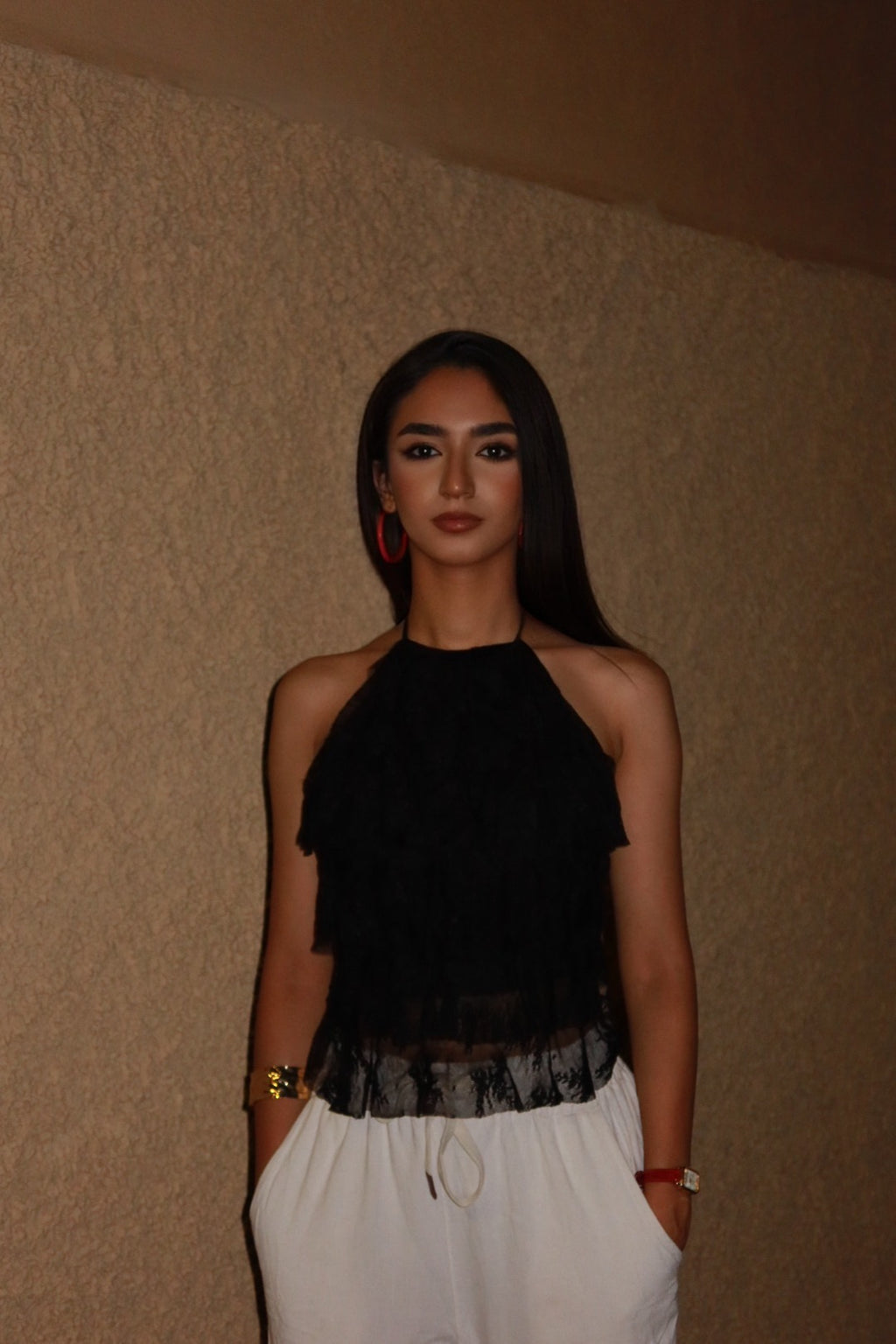 Black ÉLÉA Lace Top